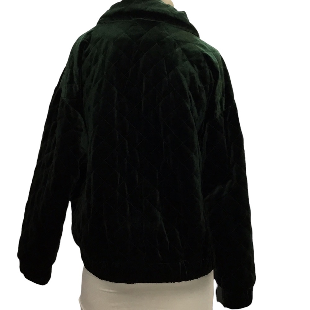 I.AM.GIA Contraband Velvet Jacket Green Quilted Oversized XS Women's - Picture 7 of 12